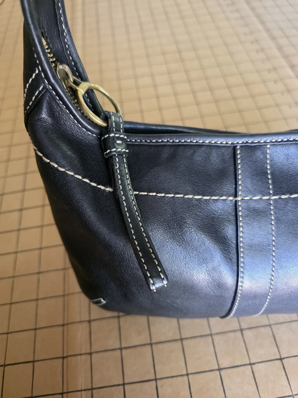 Coach 10739 Black Leather Mini Ergo Hobo Shoulder Bag Y2K - Picture 6 of 16